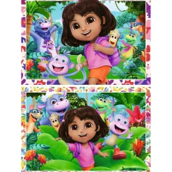 Puzzle 2 x 24 pièces : L'univers de Dora l'exploratrice ! - Ravensburger