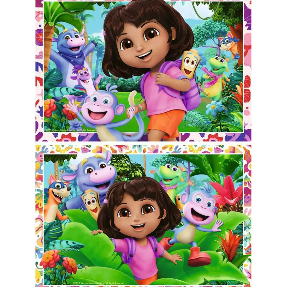 Puzzle 2 x 24 pièces : L'univers de Dora l'exploratrice ! - Ravensburger