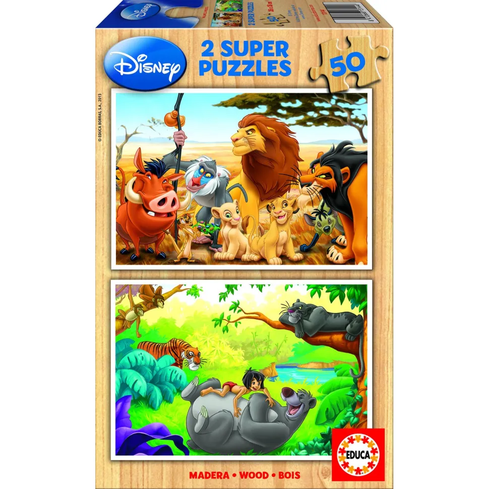 Puzzle 2 x 50 pièces - Mes amis animaux - Educa