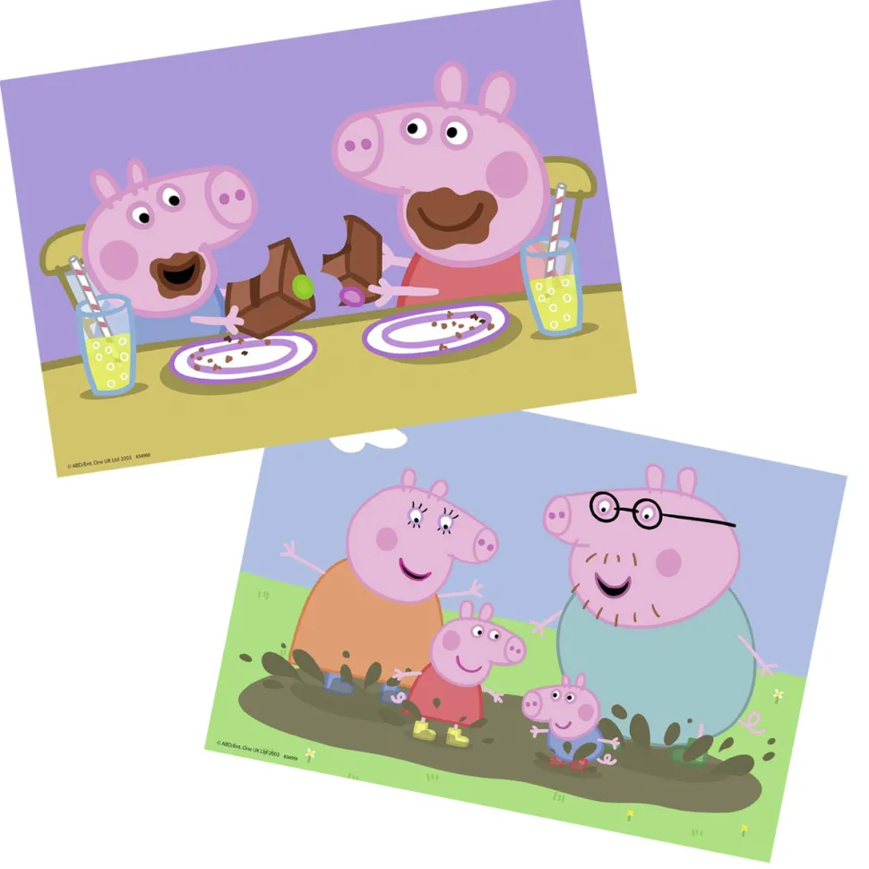 Puzzle 2 x 24 pièces : Peppa Pig : La vie de famille - Ravensburger