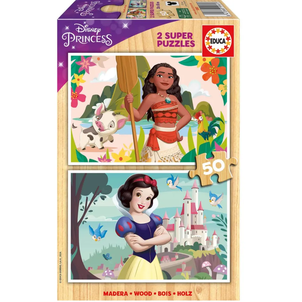 Puzzle 2 x 50 pièces : Princesse Disney - Educa
