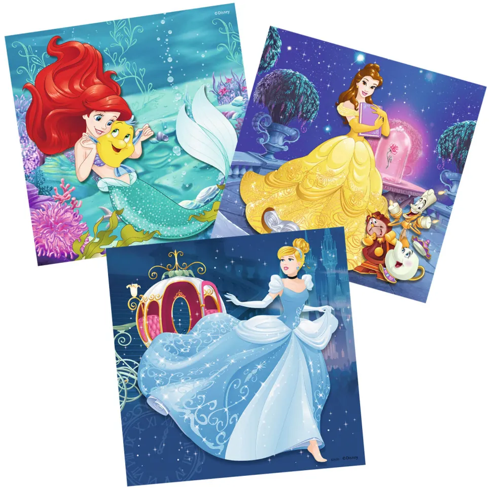 Puzzle 3 x 49 pièces : Princesses Disney : Les aventures des Disney Princesses - Ravensburger