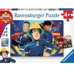 Puzzle 2 x 24 pièces : Sam le pompier : Sam t'aide dans le besoin - Ravensburger