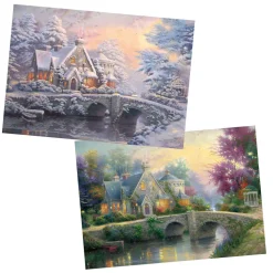 Puzzle 2 X 1000 pièces : Thomas Kinkade : Lamplight Manor - Schmidt