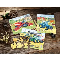 Puzzle 3 x 24 pièces : Tracteur & Cie - Haba