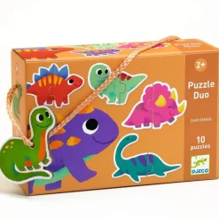 Puzzle 10 x 2 Pièces Duo : Dinos - Djeco