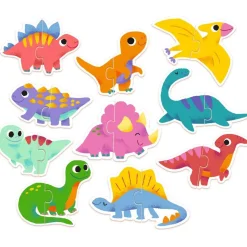 Puzzle 10 x 2 Pièces Duo : Dinos - Djeco
