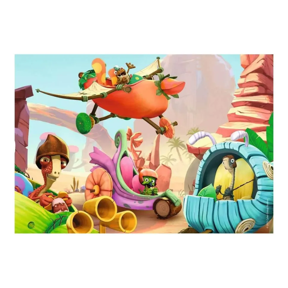 Puzzle 2 x 24 pièces gigantosaurus : Rocky, bill, mazu et tiny - Ravensburger