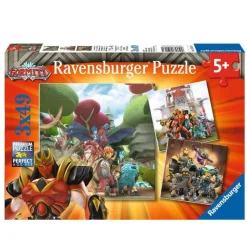 Puzzle 3 x 49 pièces gormiti : Le bien contre le mal - Ravensburger