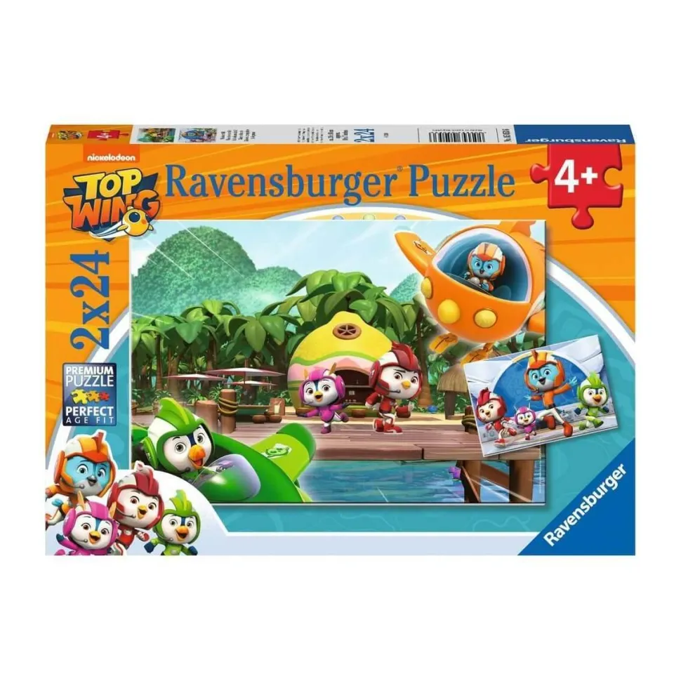Puzzle 2 x 24 pièces top wing : mission accomplie - Ravensburger