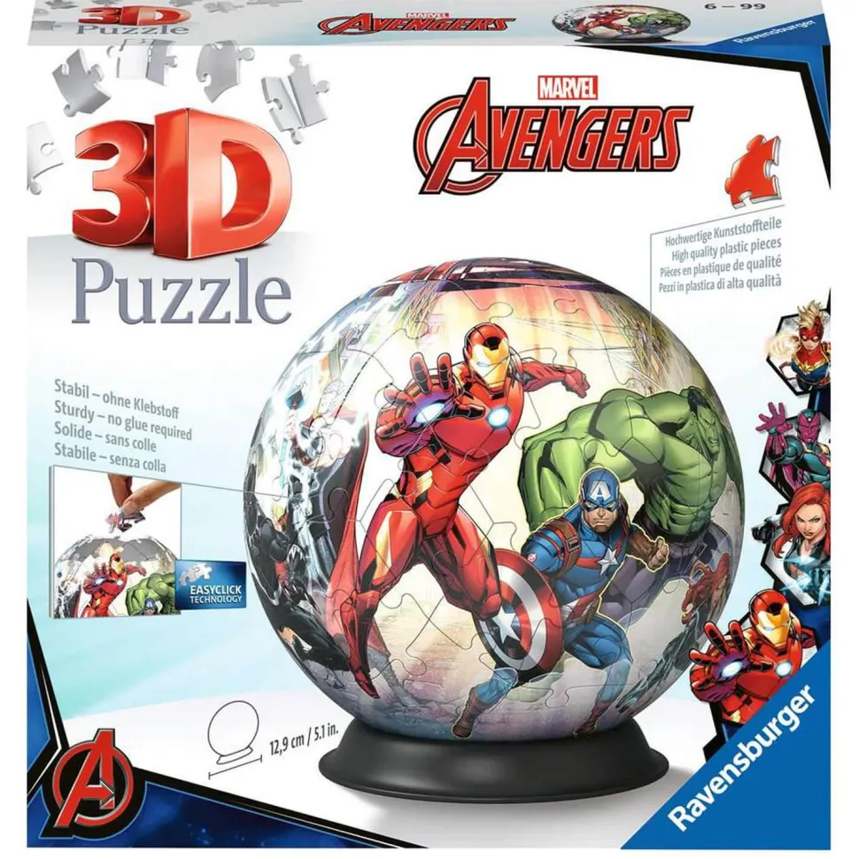 Puzzle ball 72 pièces: Marvel Avengers - Ravensburger