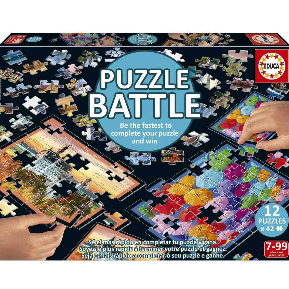 PUZZLE BATTLE 12 x 42 pièces : PAYSAGES - Educa