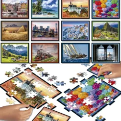 PUZZLE BATTLE 12 x 42 pièces : PAYSAGES - Educa