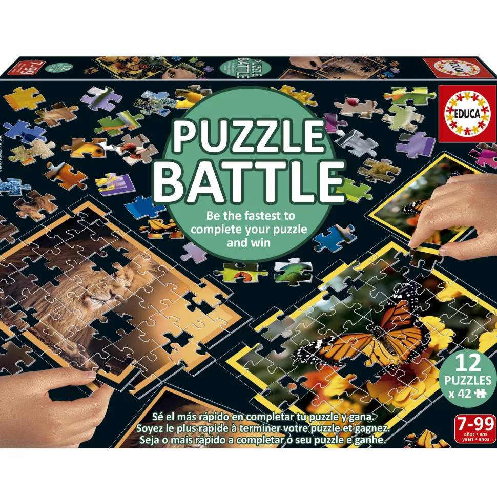 PUZZLE BATTLE 12 x 42 pièces : NATURE - Educa