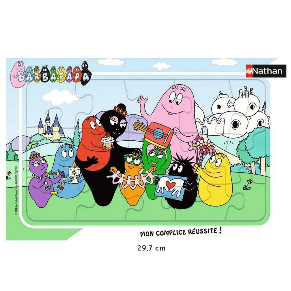 Puzzle cadre 15 pièces : Barbapapa - la Fête des mères - Nathan