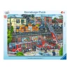 Puzzle cadre 48 pièces : les pompiers sur la voie ferrée - Ravensburger