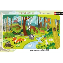Puzzle cadre 15 pièces : Les animaux de la forêt - Nathan