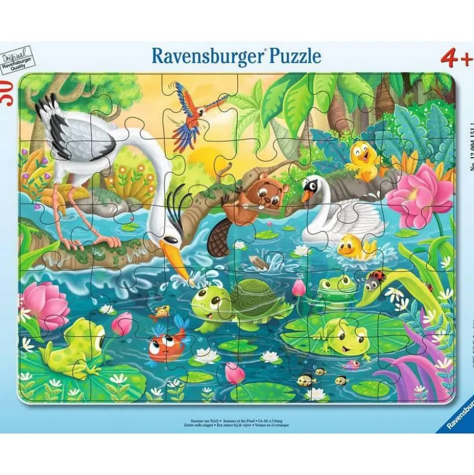 Puzzle cadre 30 pièces : L'été à l'étang - Ravensburger