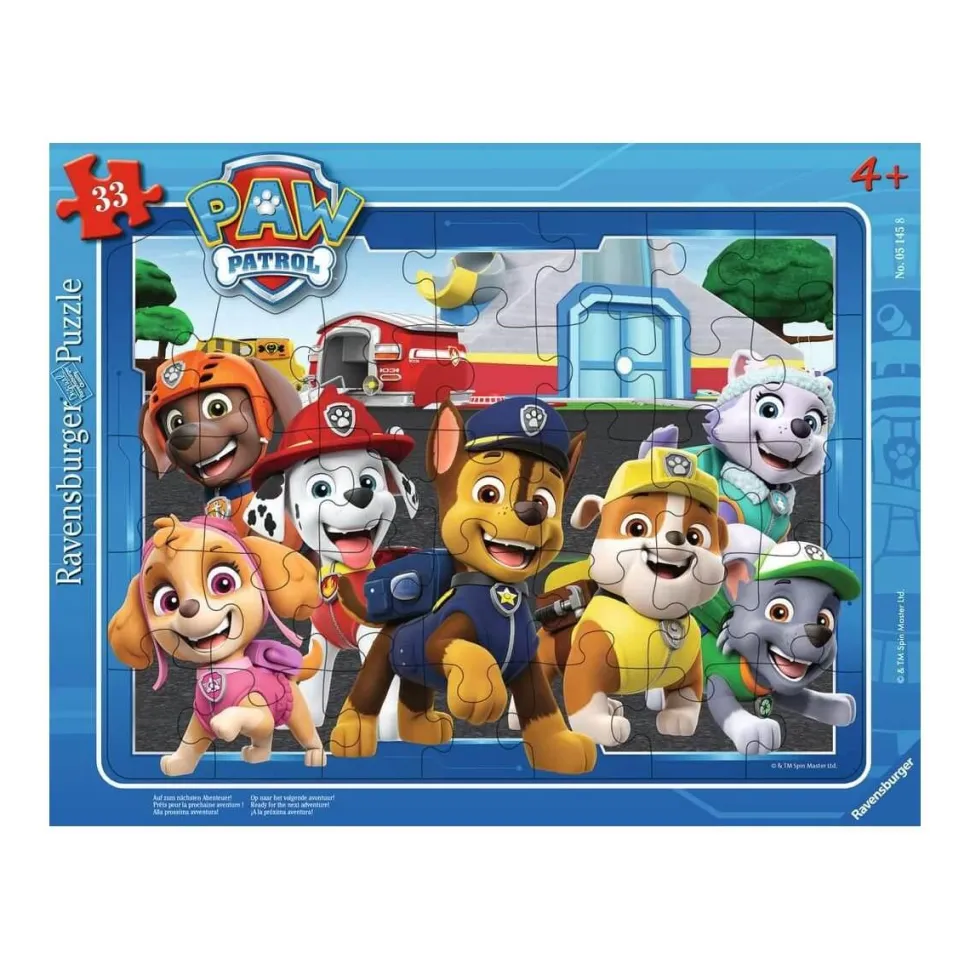 Puzzle cadre 33 pièces Pat'Patrouille : prêts pour la prochaine aventure - Ravensburger
