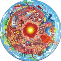 Puzzle circulaire lumineux 36 pièces : centre de la Terre - Hape