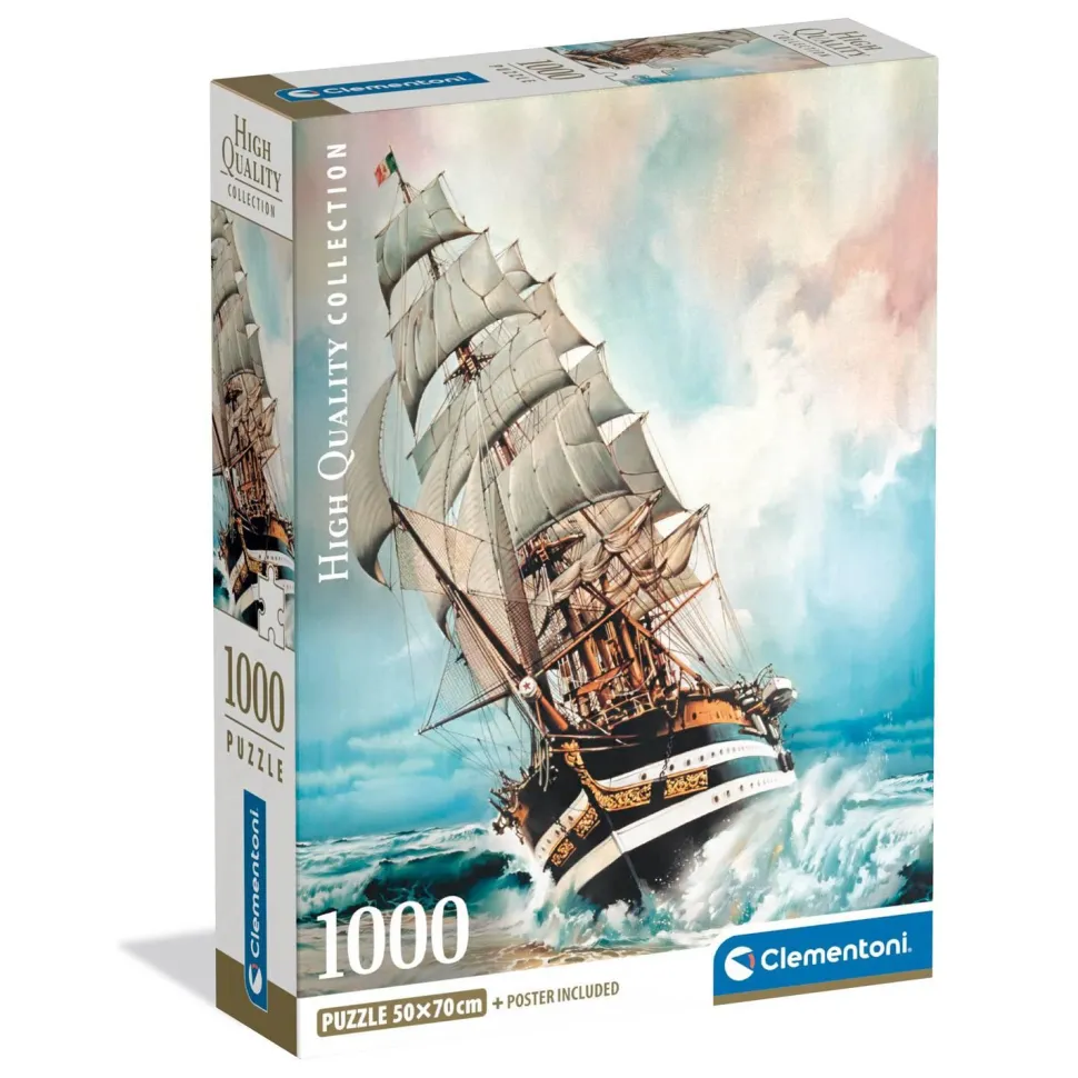 Puzzle Compact 1000 pièces : Amerigo Vespucci - Clementoni