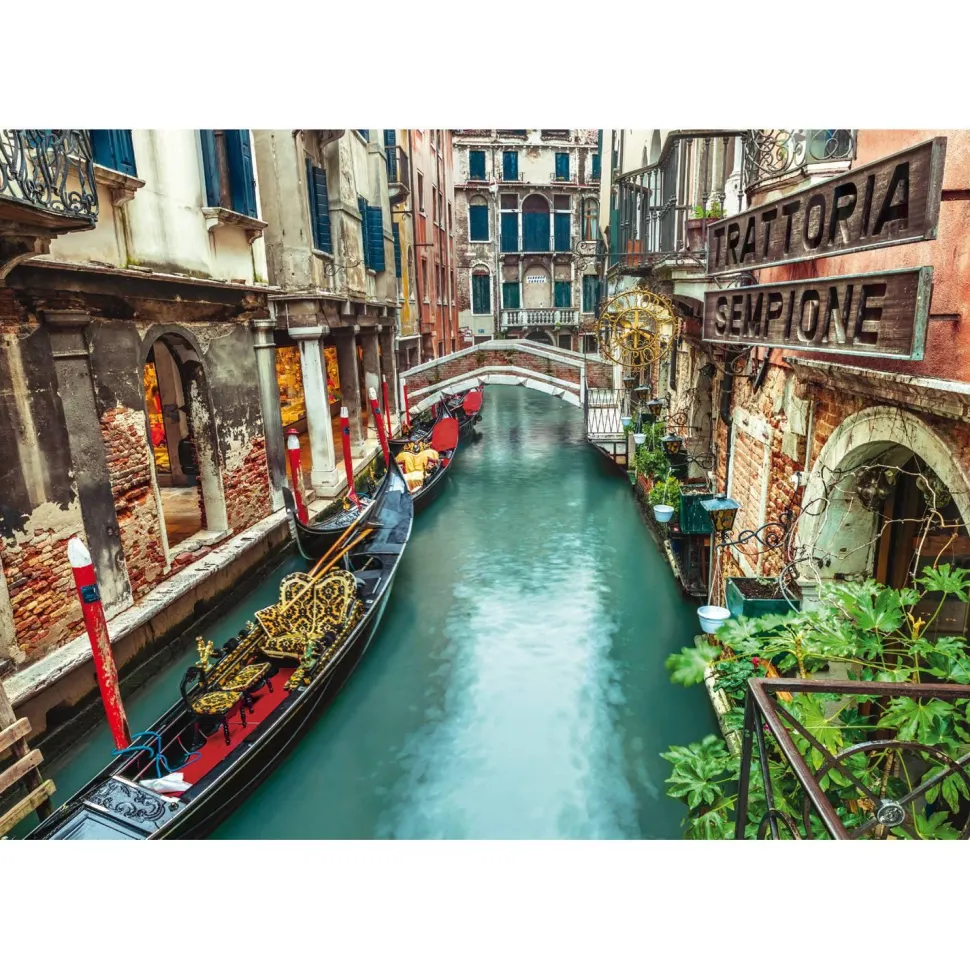 Puzzle Compact 1000 pièces : Canal de Venise - Clementoni