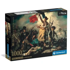 Puzzle Compact 1000 pièces : Delacroix - Liberty Leadring People - Clementoni
