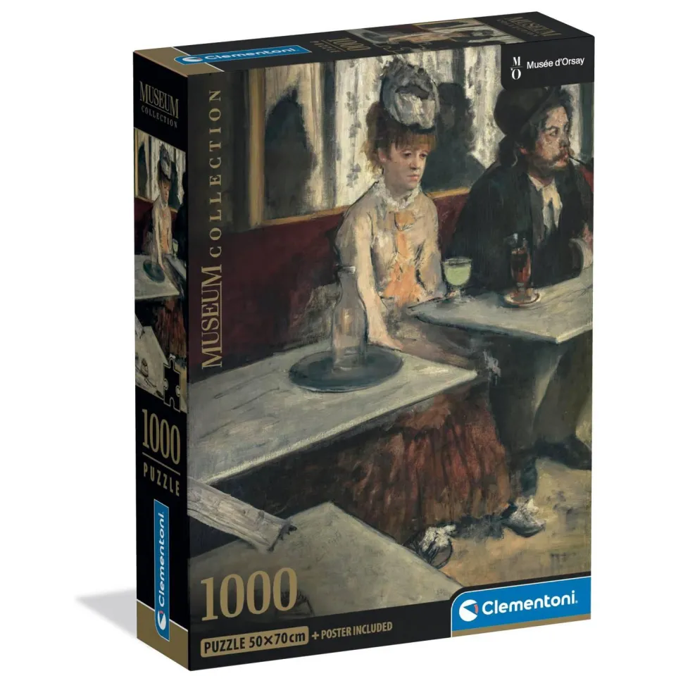 Puzzle Compact 1000 pièces : Degas - Dans un Café - Clementoni