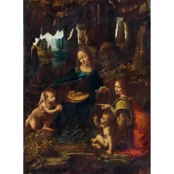 Puzzle Compact 1000 pièces : De Vinci - La Vierge aux Rochers - Clementoni