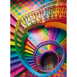 Puzzle Compact 500 pièces : Escaliers Colorboom - Clementoni
