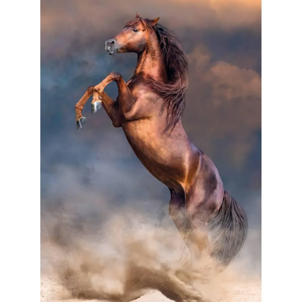 Puzzle Compact 500 pièces : Etalon rouge sauvage - Clementoni