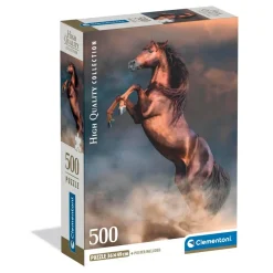 Puzzle Compact 500 pièces : Etalon rouge sauvage - Clementoni