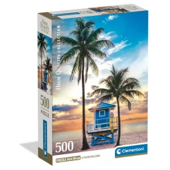 Puzzle Compact 500 pièces : Floride, Miami Beach - Clementoni