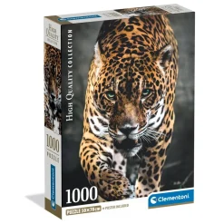 Puzzle Compact 1000 pièces : La Promenade du Jaguar - Clementoni