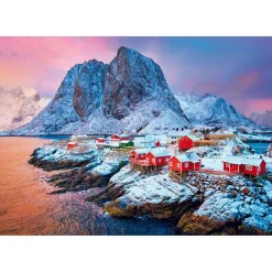 Puzzle Compact 500 pièces : Le village de Hamnoy - Clementoni