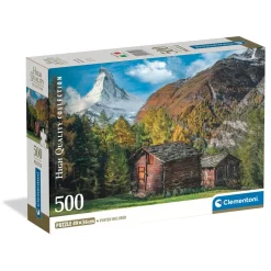 Puzzle Compact 500 pièces : Le charmant Cervin - Clementoni