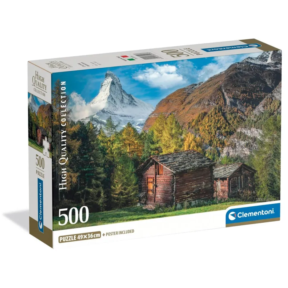 Puzzle Compact 500 pièces : Le charmant Cervin - Clementoni