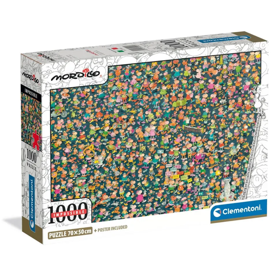 Puzzle Compact 1000 pièces : Mordillo, Impossible - Clementoni