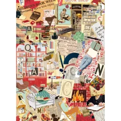 Puzzle Compact 1000 pièces : Plus c'est plus : Livres et écriture - Clementoni