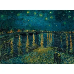 Puzzle Compact 1000 pièces : Van Gogh : La nuit étoilée - Clementoni