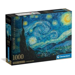 Puzzle Compact 1000 pièces : Van Gogh : La Nuit étoilée - Clementoni