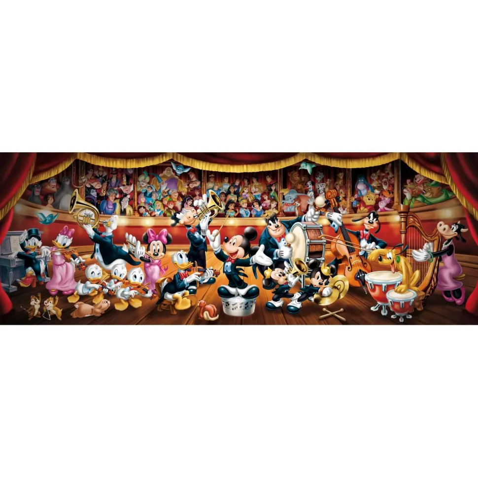 Puzzle Compact 1000 pièces Panorama : Orchestre Disney - Clementoni