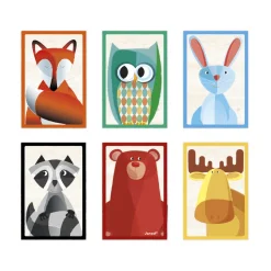 Puzzle cubes : 6 pièces : Animaux de la forêt Zigolos - Janod