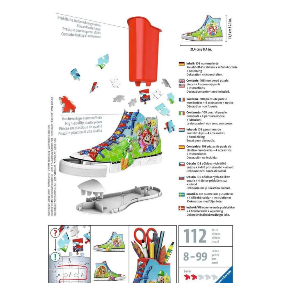 Puzzle 3D -108 pièces : Chaussure Sneaker : Super Mario - Ravensburger