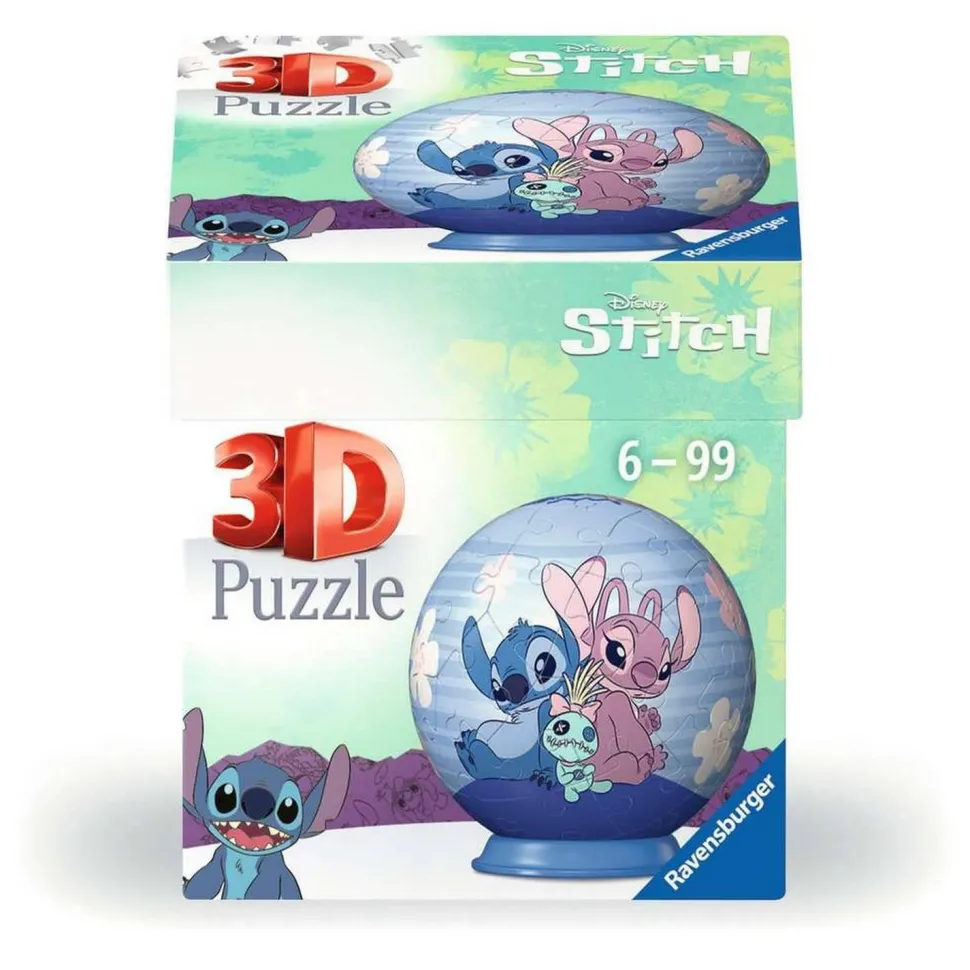 Puzzle 3D 54 pièces : Stitch & Angel - Ravensburger