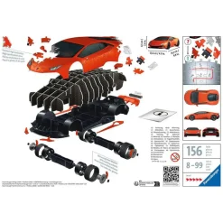 Puzzle 3D 108 pièces Lamborghini Huracán EVO (avec grille) - Ravensburger