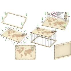 Puzzle 3D : World Map Expedition Series Wo - Wooden City
