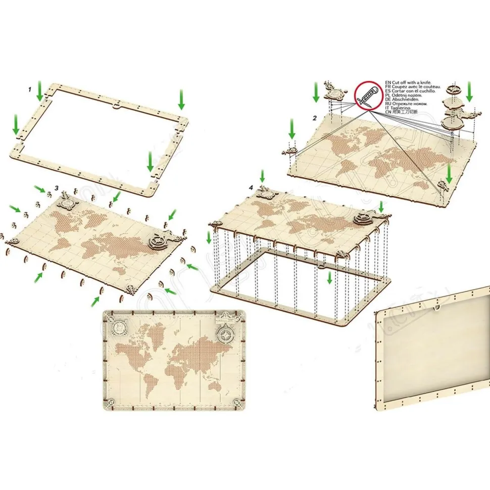 Puzzle 3D : World Map Expedition Series Wo - Wooden City