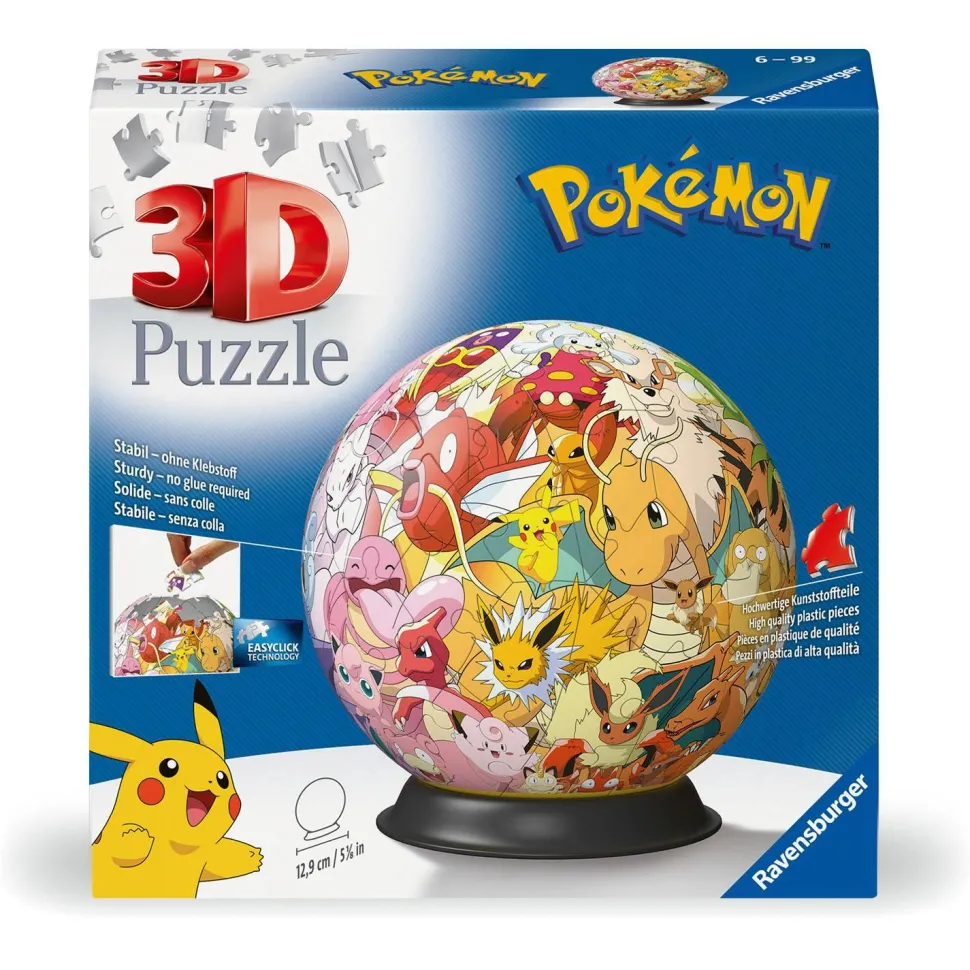 Puzzle 3D Ball 72 pièces : Pokémon - Ravensburger