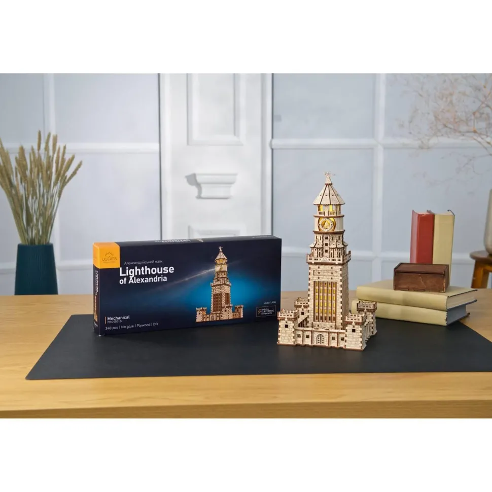 Puzzle 3D en bois : Phare d'Alexandrie - Ugears